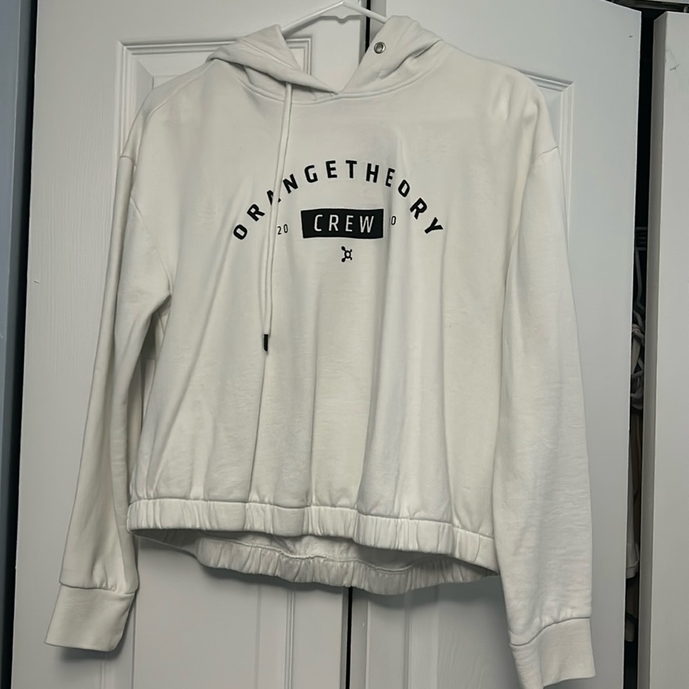 Orangetheory White Cinch Hoodie